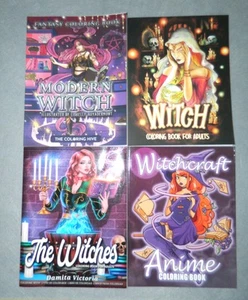 WITCHCRAFT Anime HEXEN Modern FANTASY Menge 4 Malbücher für Erwachsene - Bild 1 von 13