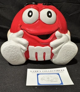 M&M's Ceramic Candy Cookie Jar with Lid Canister RED Mars Minis 2002 decorative - Picture 1 of 12
