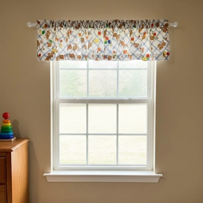 VTG Gingham Teddy Bear Panel Curtain Drapery Nursery Children Decor 70s 80s - Image 1 of 4