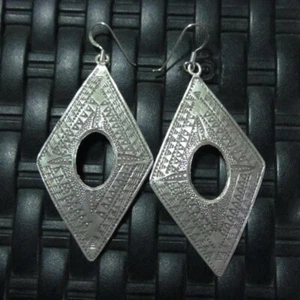 FINE SILVER EARRINGS 925 STERLING CRAFT VINTAGE DANGLE ELEGANT - Picture 1 of 7