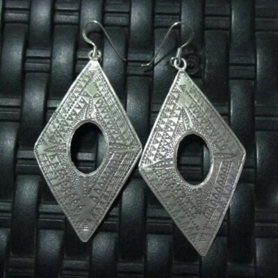 FINE SILVER EARRINGS 925 STERLING CRAFT VINTAGE DANGLE ELEGANT - Image 1 of 4