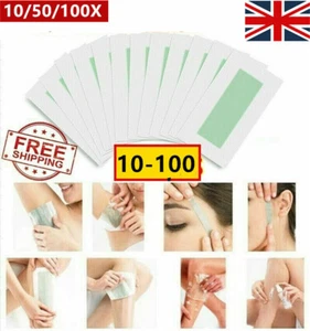 Wax Strips For Face Wax Strips Double sided Strip & Hair Removal Leg Body Bikini - Picture 1 of 25