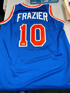 Signed New York Knicks Walt Frazier Jersey Beckett Authentication