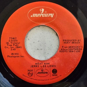 Jerry Lee Lewis ‎– Meat Man  / Just A Little Bit - 1973 Honky Tonk 7" - Picture 1 of 4