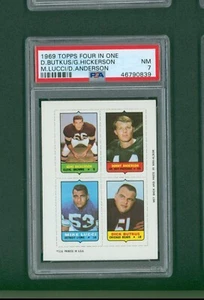 1969 Topps Four In One Football Card - #Dick Butkus, PSA 7 NM - Picture 1 of 2