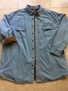 Men's St John's Bay 100% cotton Denim Jacket Fleece lined s 3XLT - Picture 1 of 12