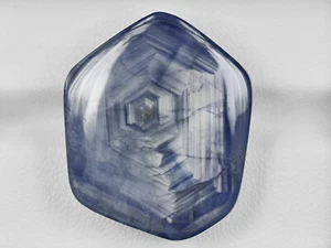 GRS zertifizierter Burma blauer Saphir 60,89 kt natürlich unbehandelt blau ausgefallener Schliff - Bild 1 von 5