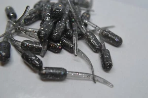 JASONS CRAPPIE STINGER 1.5" 30 PACK GRUBS CRAPPIE LURES JIGS     SMOKE FLASH - Picture 1 of 2