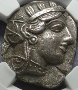 440-404 BC Certified "NGC Choice XF" Ancient "ATHENIAN OWL" Silver "TETRADRACHM" - Picture 1 of 4