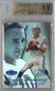 1998 Peyton Manning Flair Showcase Row 3 Legacy RC- BGS 9.5 Gem Mint- #85/100