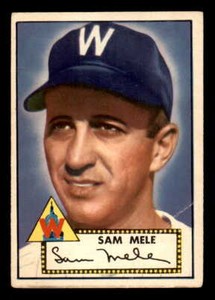 1952 Topps #94 Sam Mele Senators VG (creased)