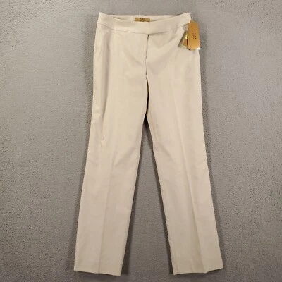 Nuevos Pantalones Mujer Pierna Ancha Talla 10 Beige Mezcla de Lino Sin Arrugas Relajado Mariah Foto 1 de 4