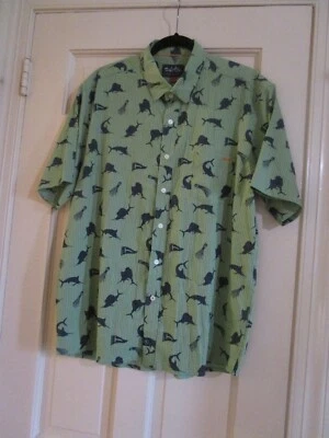 Salt Life Men’s Light Green Fishing Print Short Sleeve Shirt New Size XL - Image 1 of 4