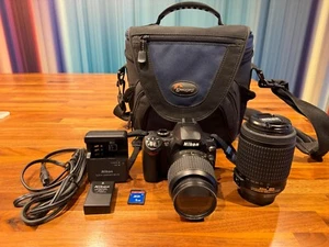 Nikon D60 Digital Camera VR w/ AF-S DX Nikkor 55-200 18-55 Lens + More Pls READ - Picture 1 of 6