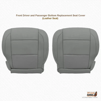 2011 2012 2013 DRIVER-PASSENGER Bottom LEATHER Seat Cover For Nissan Armada GRAY - Image 1 of 4