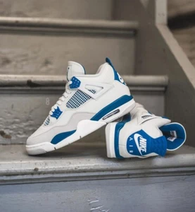 Size 11M Air Jordan 4 Retro 2024 Military Blue Free Ship New ✅ Presale - Picture 1 of 7