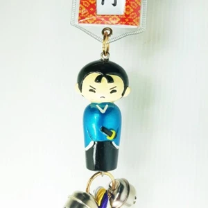 Wind chime Hanging Keychain doll Japanese holder good luck fend evil bell Mobile - Picture 1 of 7