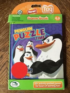 NEW The Penguins of Madagascar Puzzle Time LeapFrog Tag Kids Game Book Brand New - Picture 1 of 2