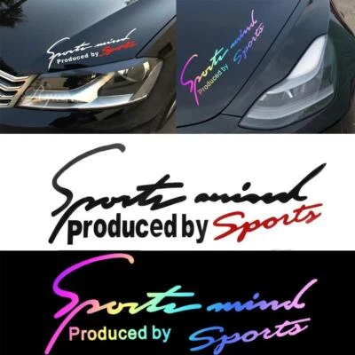 Sport Mind Produced by Sports Headlight Eyebrow Eyelid Car Body Racing Stickers - Image 1 of 4