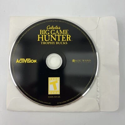 Cabela’s Big Game Trophy Bucks PC CD ROM Activision, 2007 ￼Disk Only - Image 1 of 4