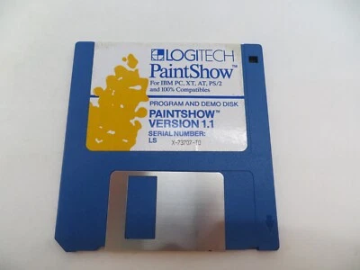 PaintShow Version 1.1 3.5" Floppy Disk for IBM PC, XT, AT, PS/2 Computers 1988 * - Image 1 of 4