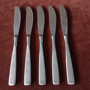 5er Set WMF Cromargan Japan Nortica Edelstahl 8-7/8" Satin Griff Tafelmesser - Bild 1 von 2