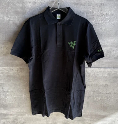 NUEVO CON ETIQUETAS Camisa Polo Razer Employee For Gamers By Gamers Poliéster Negra y Verde 3XL Foto 1 de 4