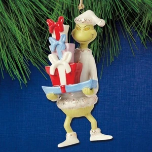 Brand New Lenox The Grinch With All The Gifts Ornament Collectible NIB - Picture 1 of 4