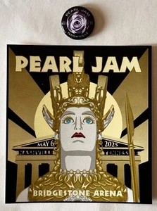 PEARL JAM OFFICIAL SHOW STICKER & PIN SET - NASHVILLE TENNESSEE 6. MAI 2025 - Bild 1 von 1