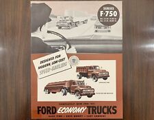 1953 Ford Economy Trucks F-750 Vintage Original Dealer Sales Brochure