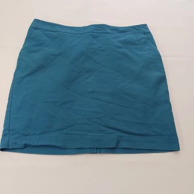 Falda lápiz forrada elástica de mezcla de algodón turquesa Merona para mujer talla 16 Foto 1 de 4