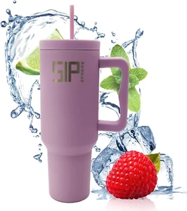 40Oz Tumbler with Handle and Straw Lid, 100% Leak Proof Vacuum Insulated Adventu - Picture 1 of 12