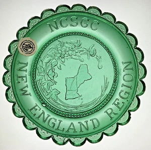Plato de taza de vidrio NCSCC New England Reg Garden Club coleccionable de colección - Imagen 1 de 8
