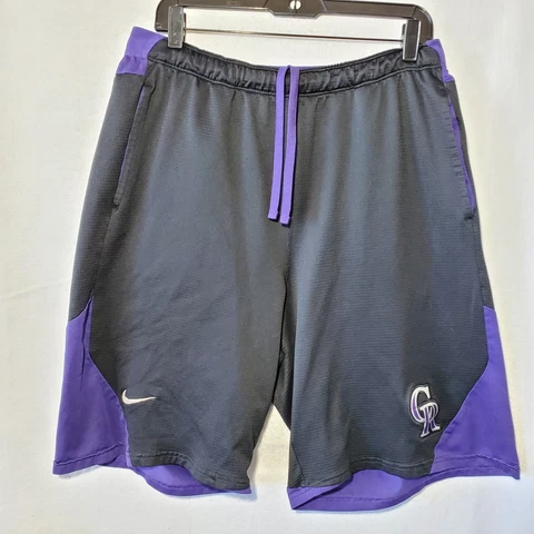 Nike Colorado Rockies Shorts MLB Black Purple CR Adult XL Cover