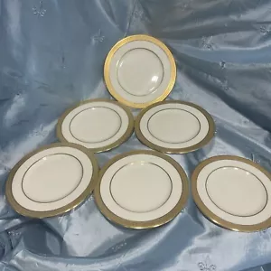 LENOX GOLD TRIM 6-1/4" Bread Plates set of 6 - Picture 1 of 6
