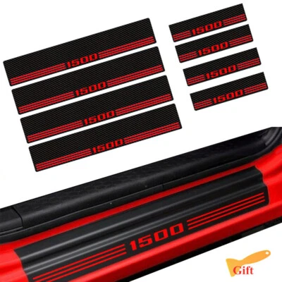 8X Para GMC Sierra 1500 Accesorio Camión Cabina Puerta Alféizar Placa Desgaste Cubierta Protector Foto 1 de 4