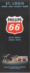Phillips 66 1962 hoja de ruta: St. Louis Street and Vicinity nuevo de lote antiguo - Imagen 1 de 1