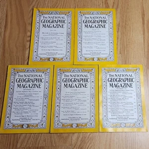 5 VINTAGE 1955 NATIONAL GEOGRAPHIC MAGAZINE LOT July August Sept October Dec - Bild 1 von 5