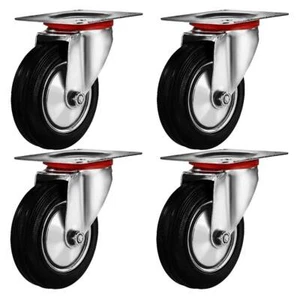 Ruedas giratorias de placa de 3 pulgadas (paquete de 4) - Imagen 1 de 10
