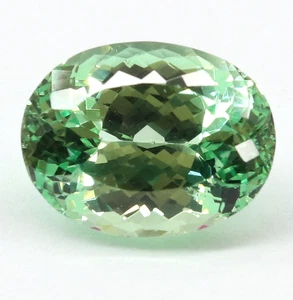 AAA Certified Natural Ceylon Green Parti Sapphire Oval Cut Loose Gemstone 12x9MM - Picture 1 of 7