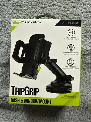 Soporte de teléfono Bracketron TripGrip extensible para ventana de automóvil con ventilación - negro Foto 1 de 4