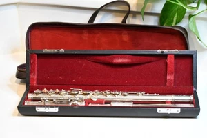 Vintage Spencer Querflöte mit offenem Loch und Hartschalenetui mit Vinyl-Reißverschluss - Bild 1 von 14