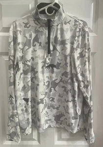 Greyson Herren Large weiß Tarnmuster 1/4 Reißverschluss Performance Golf Stretch Wolf - Bild 1 von 6