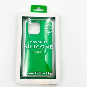 NEU Mvmt Magnetische Silikon iPhone 15 Pro Max Hülle Funktioniert Mit Magsafe Grün - Bild 1 von 6