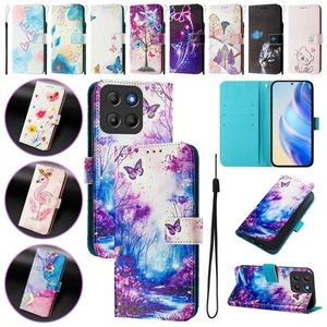 For Motorola G86 G05 G56 E14 E15 Edge 60 Printed Wallet Leather Phone Case Cover - Picture 1 of 168