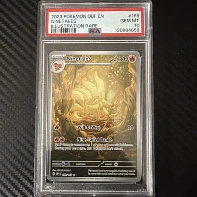 Pokémon TCG Ninetales 199/197 Obsidian Flames PSA 10 Gem Mint - Image 1 of 2