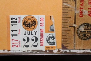 1980 Houston Astros Baseball Ticket New York Mets Zwischengeschoss - Bild 1 von 2