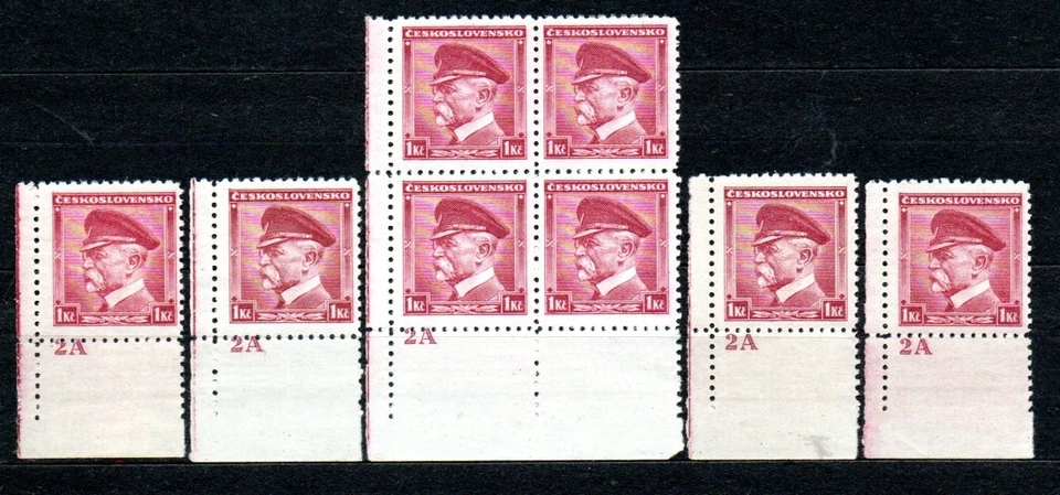 Checoslovaquia, T.G. Masaryk Mi. 350 placa marca 2 A Foto 1 de 1