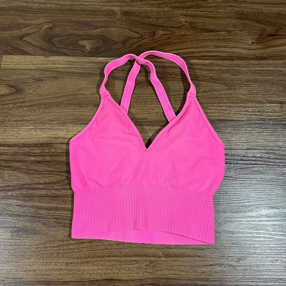 Free People Movement Good Karma Crop Tank Womens XS/S Pink Stretch Workout FP - Image 1 of 4