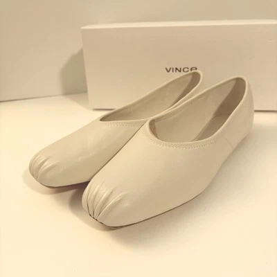 Zapato plano de ballet marfil VINCE talla 9M nuevo con etiquetas Foto 1 de 4